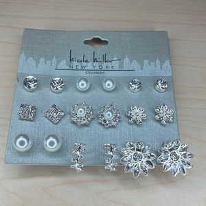 Nicole Miller nine pair earring set
